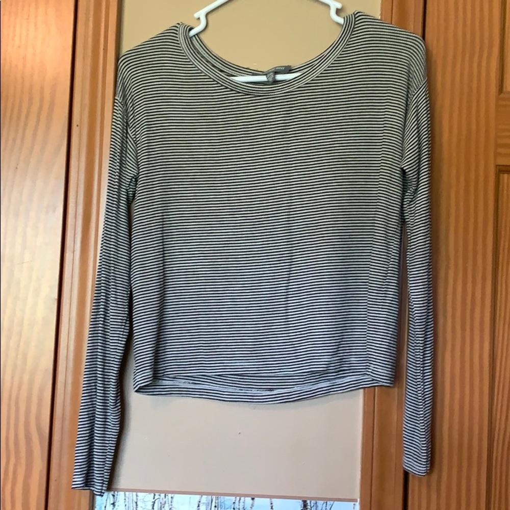 Striped crop long sleeve